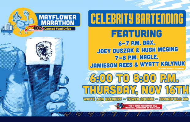 White Lion Brewing Celebrity Bartending Night with the Springfield Thunderbirds 11-16-23