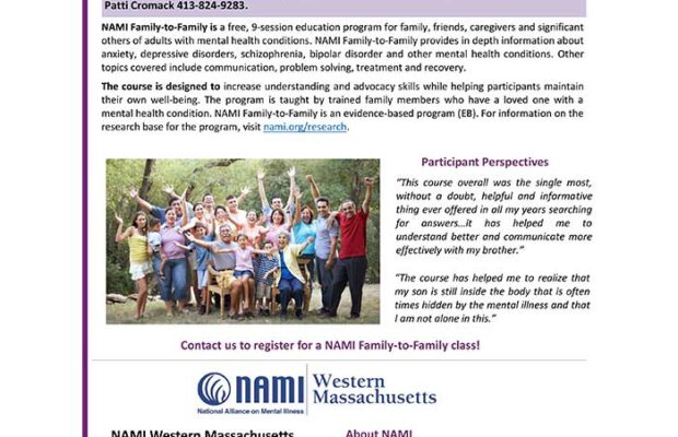 NAMI Western Massachusetts Family-to-Family Education Program